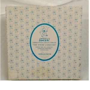 Vintage‎ Smurf Christmas Collectible The Smurf Carolers 1982 Porcelain Plate